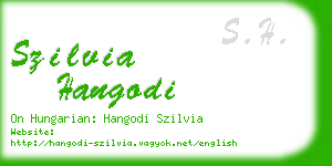 szilvia hangodi business card